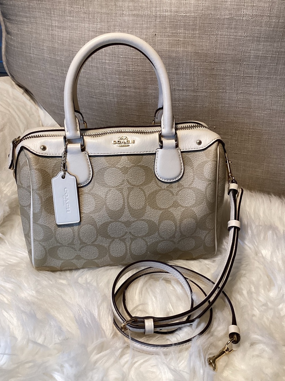 COACH Rowan Satchel Bag In Signature Canvas